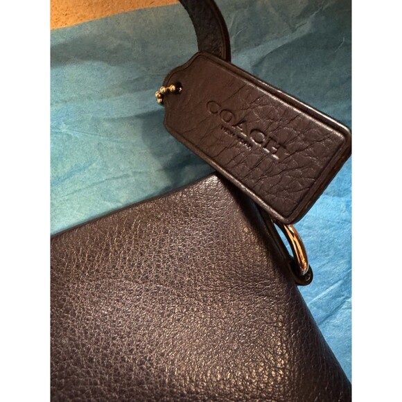 Coach Isabelle Black Pebbled Leather Hobo Bag - Picture 3 of 7